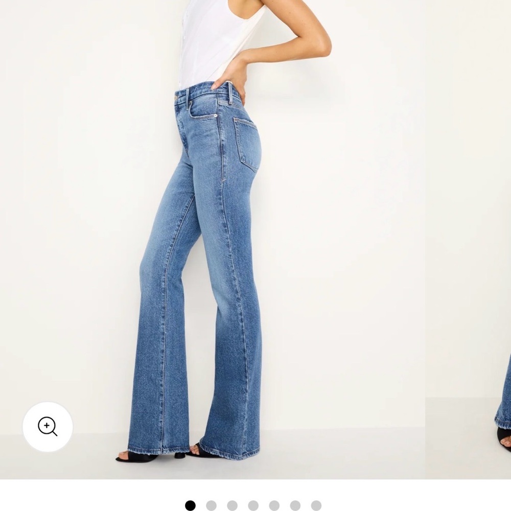 Good American Light Blue Flare Jeans